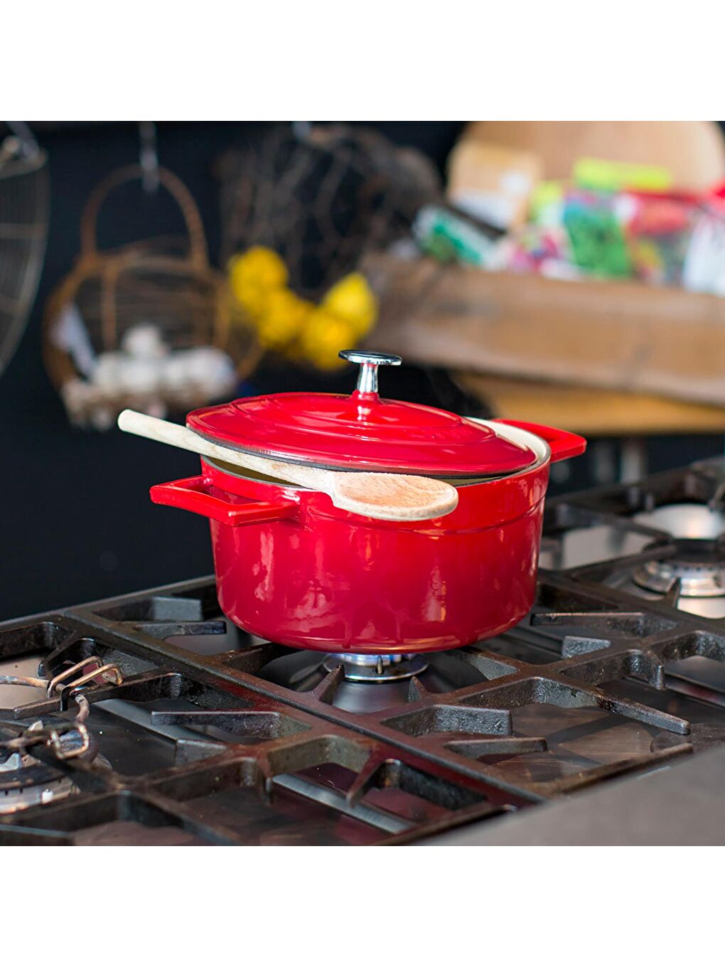 Kırmızı Yuvarlak Tencere. Folk Çap(Ø)20cm.-4