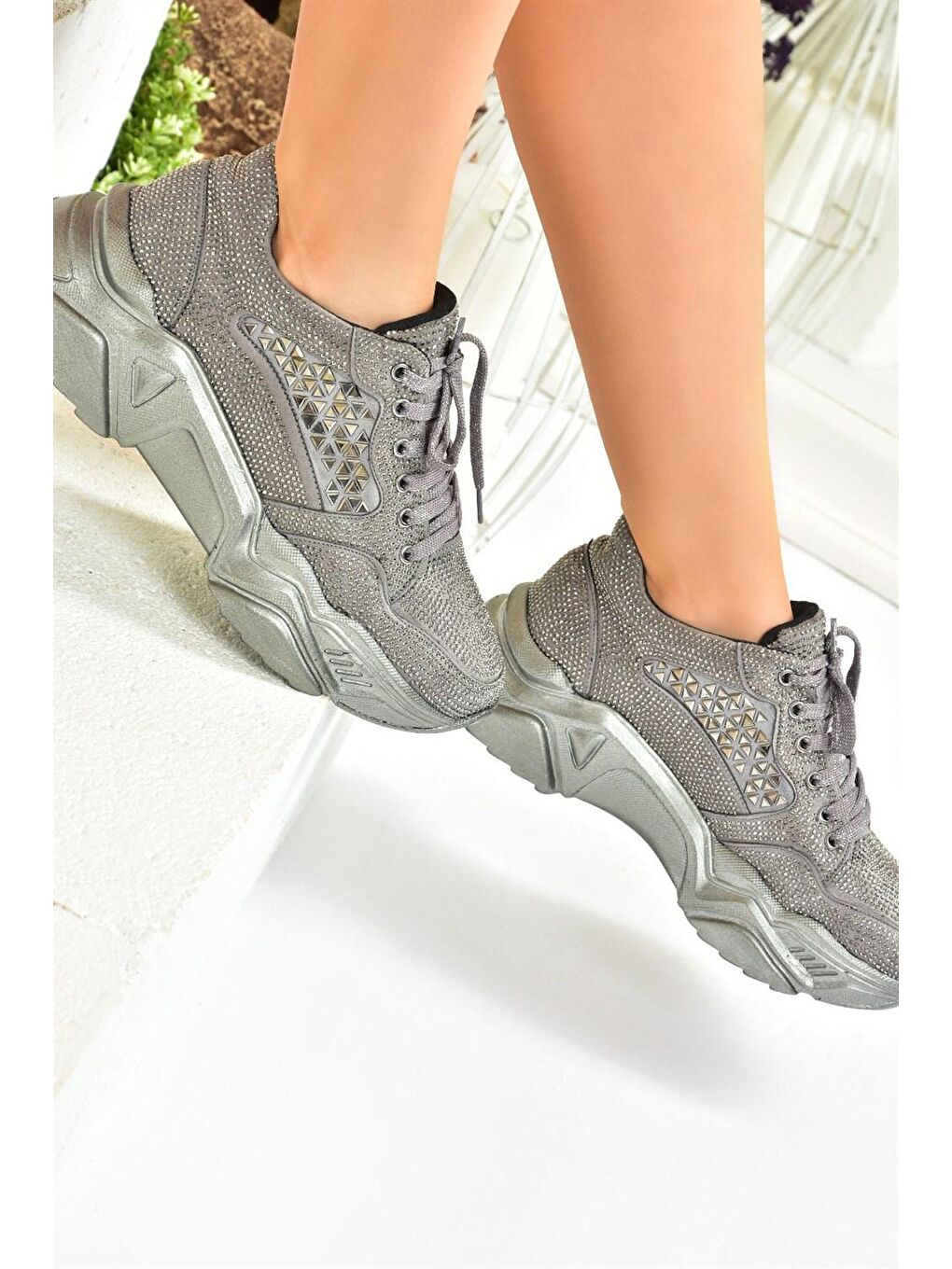 Antrasit M444302814 Platin Kadın Sneakers-1