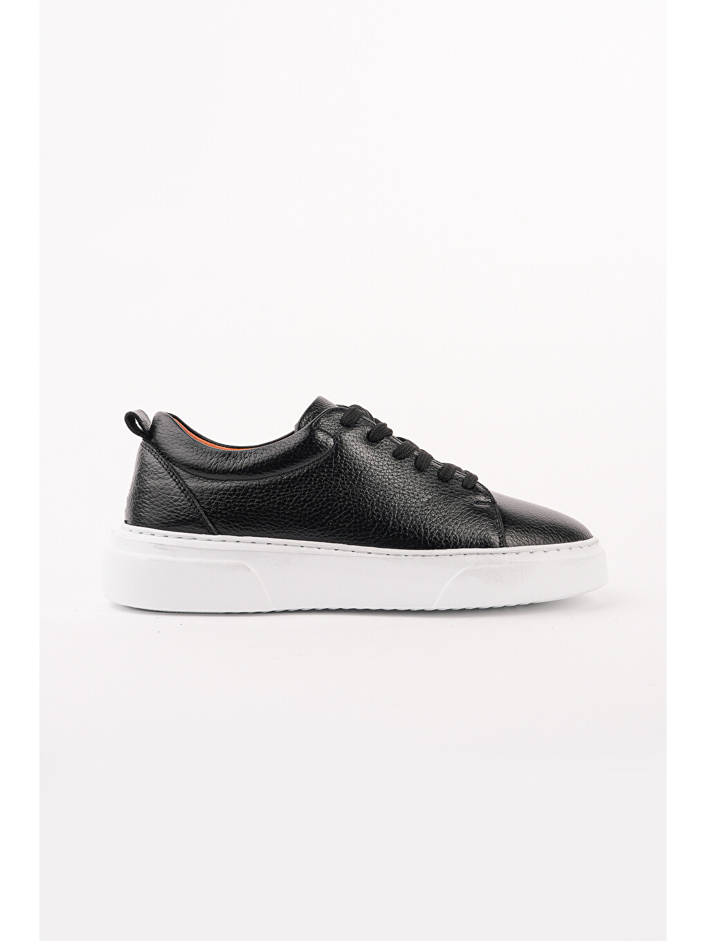 Siyah LEONS Hakiki Deri Erkek Kalın Taban Bağcıklı Günlük Casual Sneaker-2