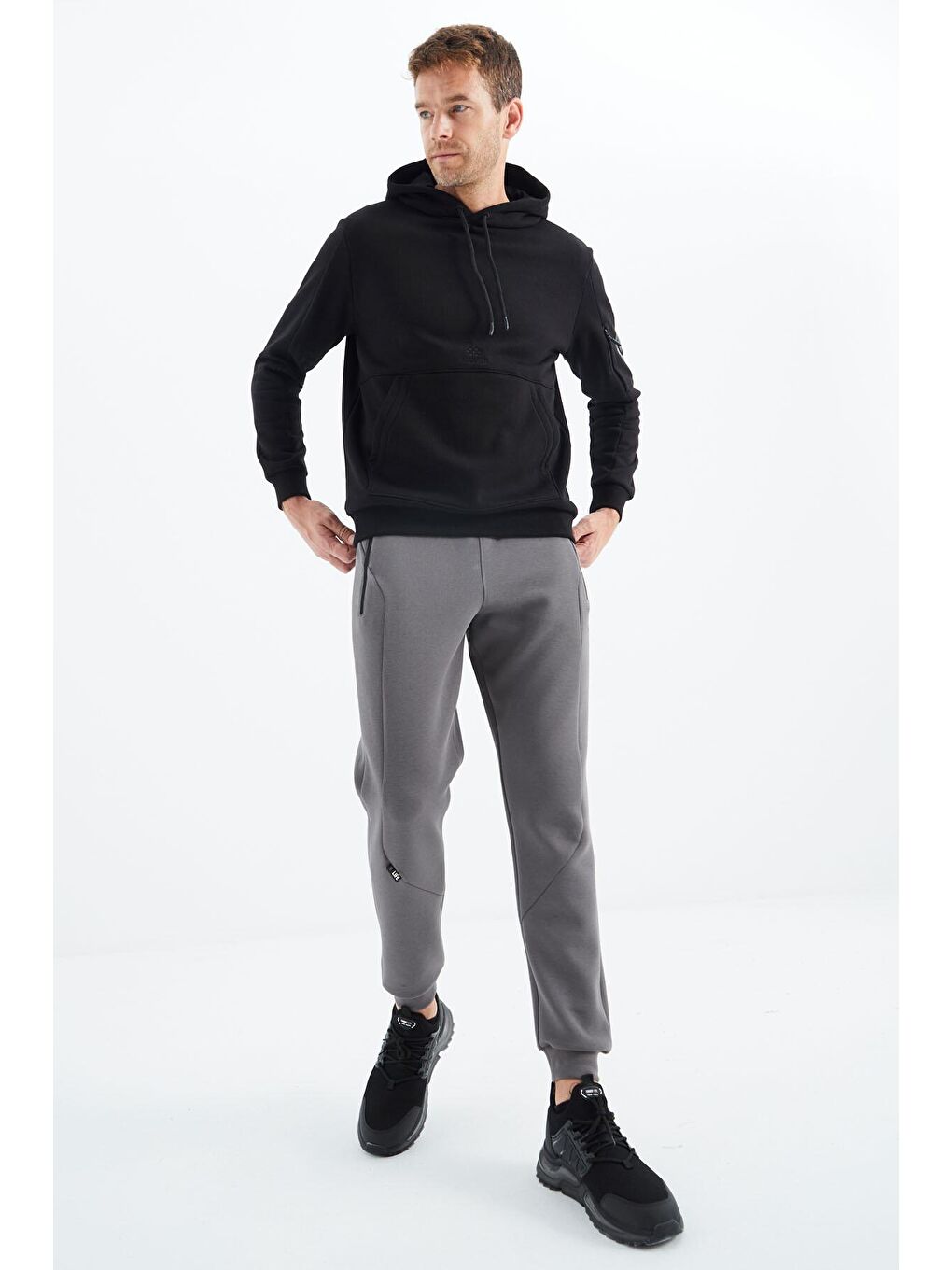 TOMMYLIFE Koyu Gri Jogger Erkek Eşofman Alt - 82104 - 1