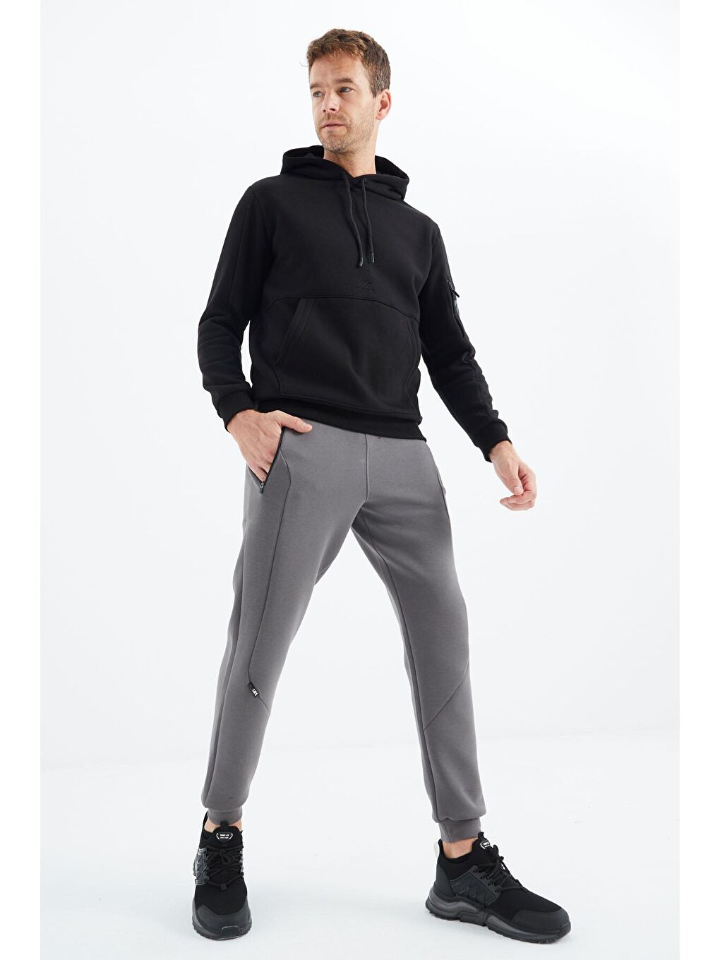 TOMMYLIFE Koyu Gri Jogger Erkek Eşofman Alt - 82104 - 3