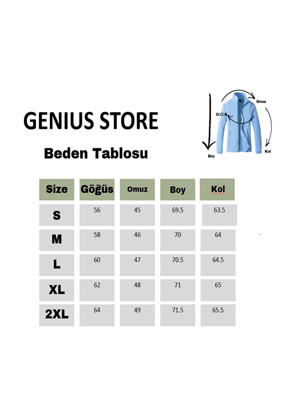 GENIUS STORE Mavi Kadın Tam Fermuarlı Kalın Outdoor Polar Ceket - 3