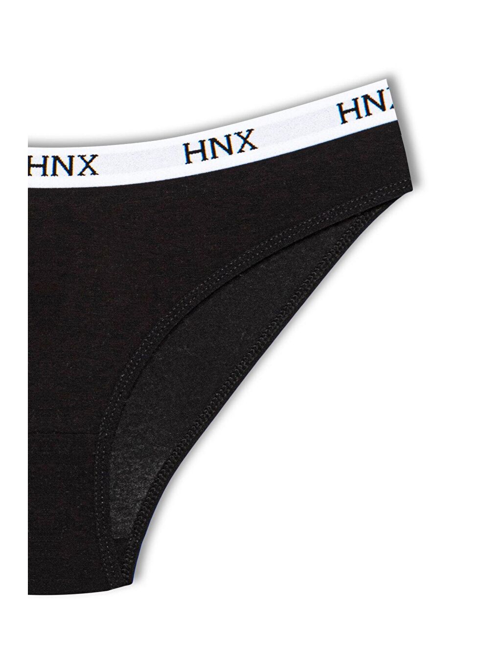 Siyah Pamuklu Beli Yazılı Lastik Basic Kadın Külot-1