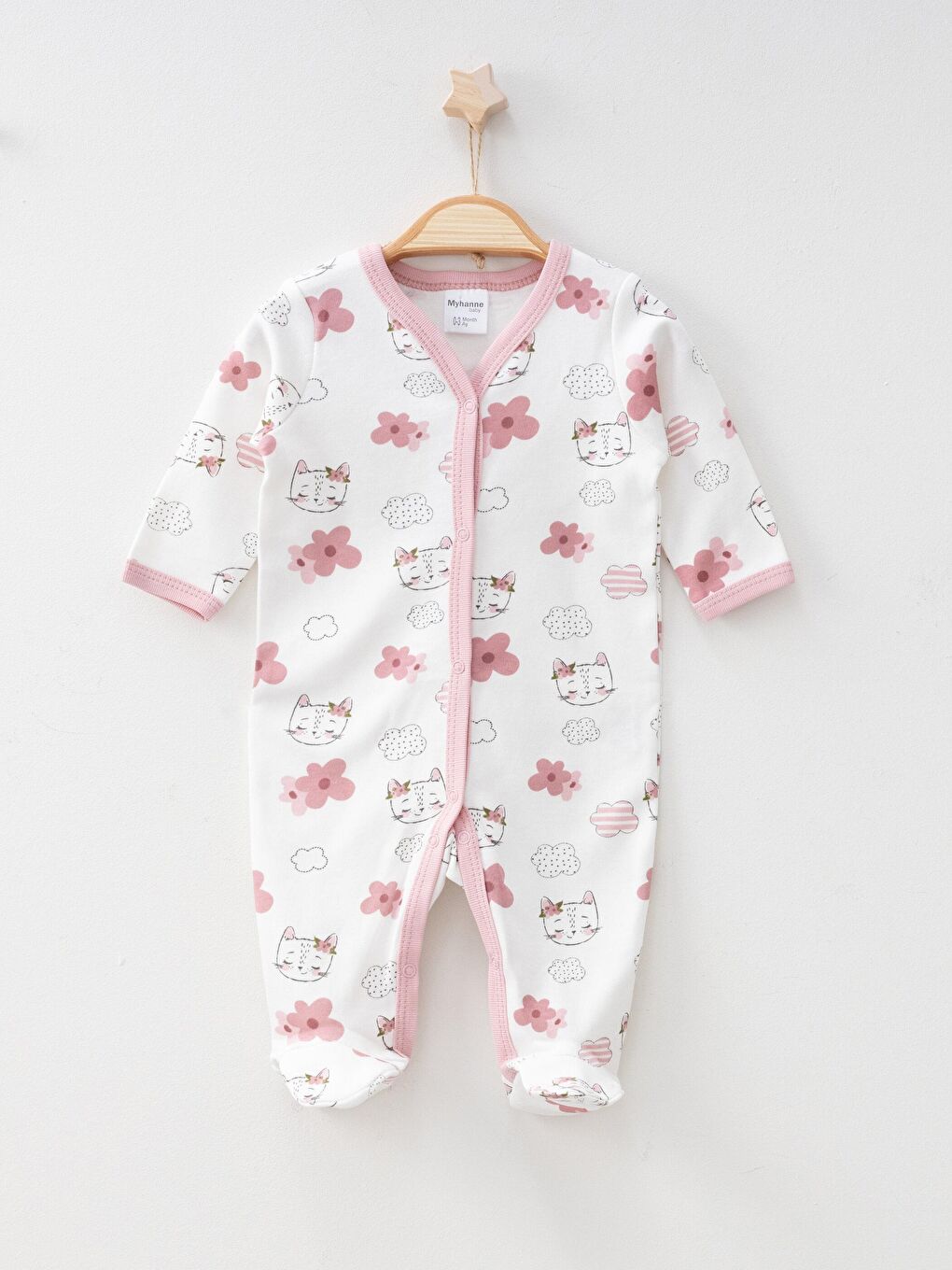 Pembe Kedi Desenli Patikli Tulum