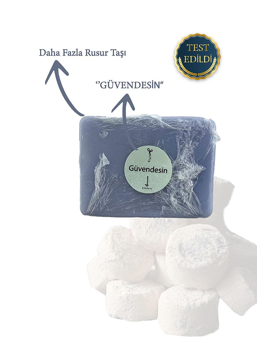 Doğal Kabak Lifli Ruşur Taşı Sabunu Saklama Keseli 130 Gr-2