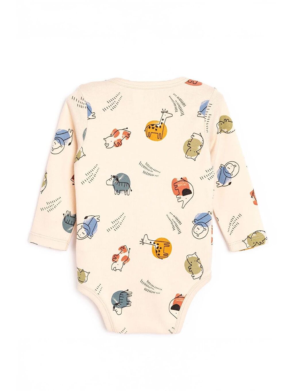 Bej Unisex Bebek Figuran Metrajlı %100 Pamuk Body (6 ay - 3 Yaş)-3