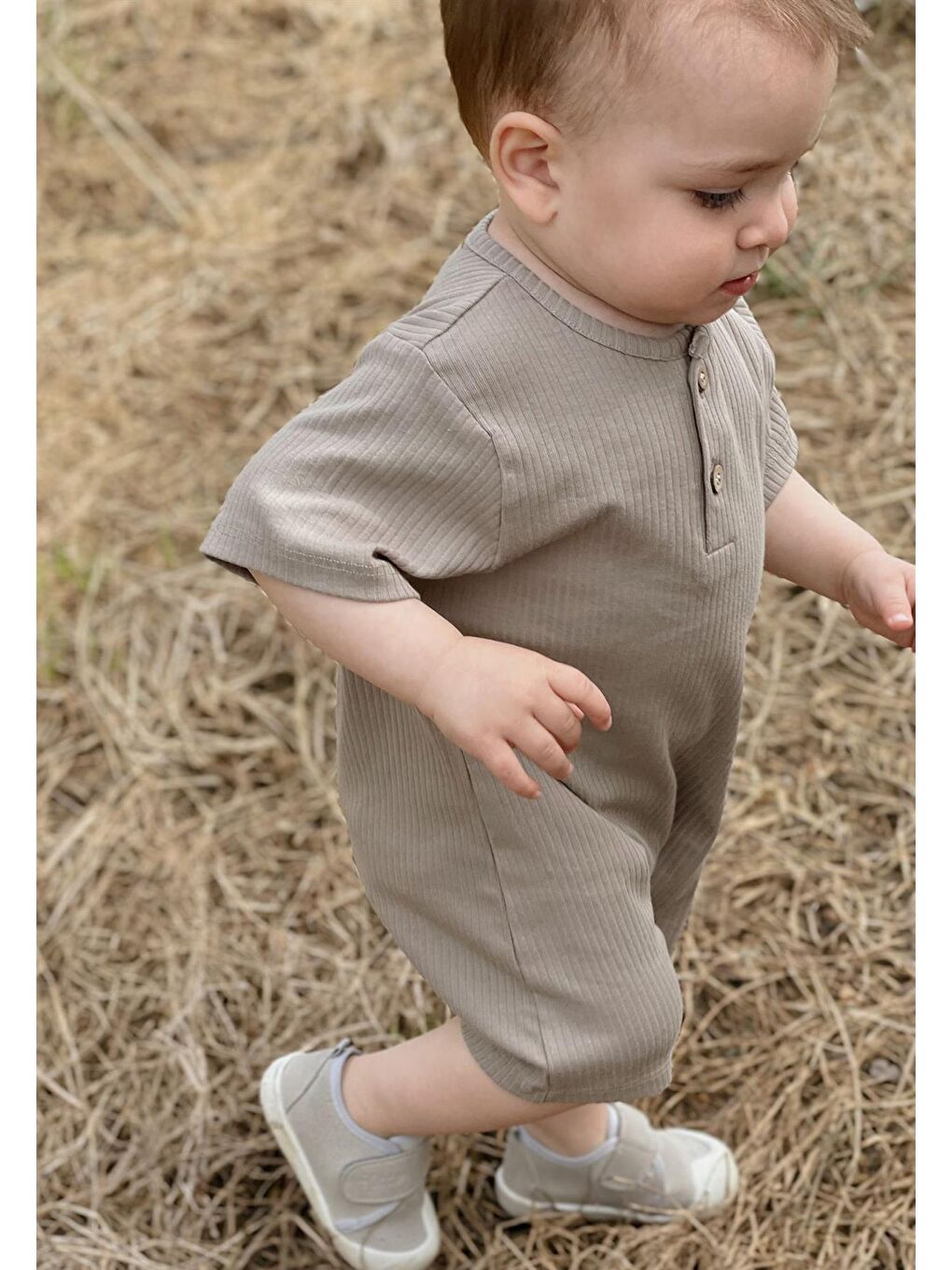 Bej Kız Çocuk Tulum-3