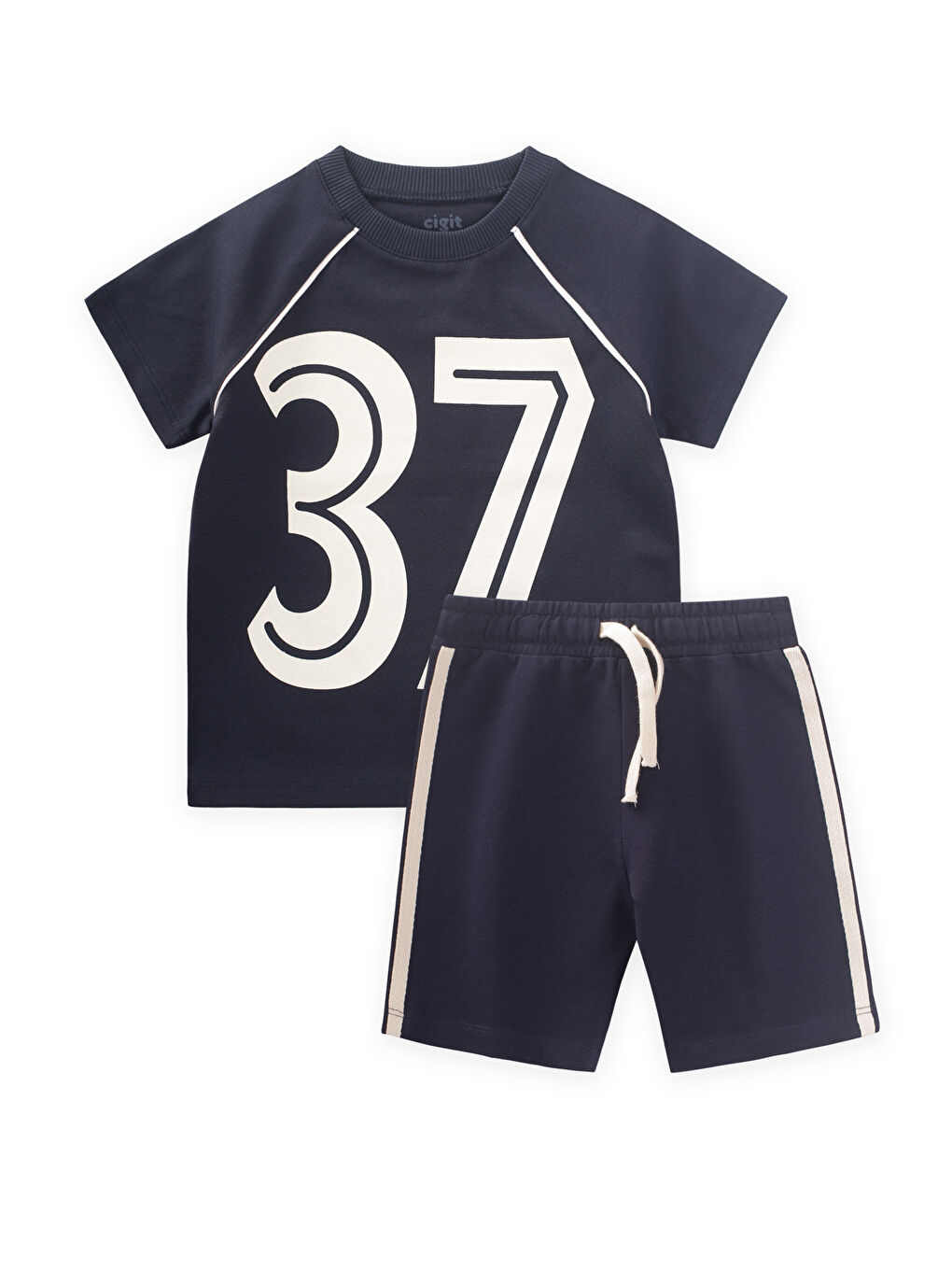 Lacivert Erkek Çocuk Baskılı Takım