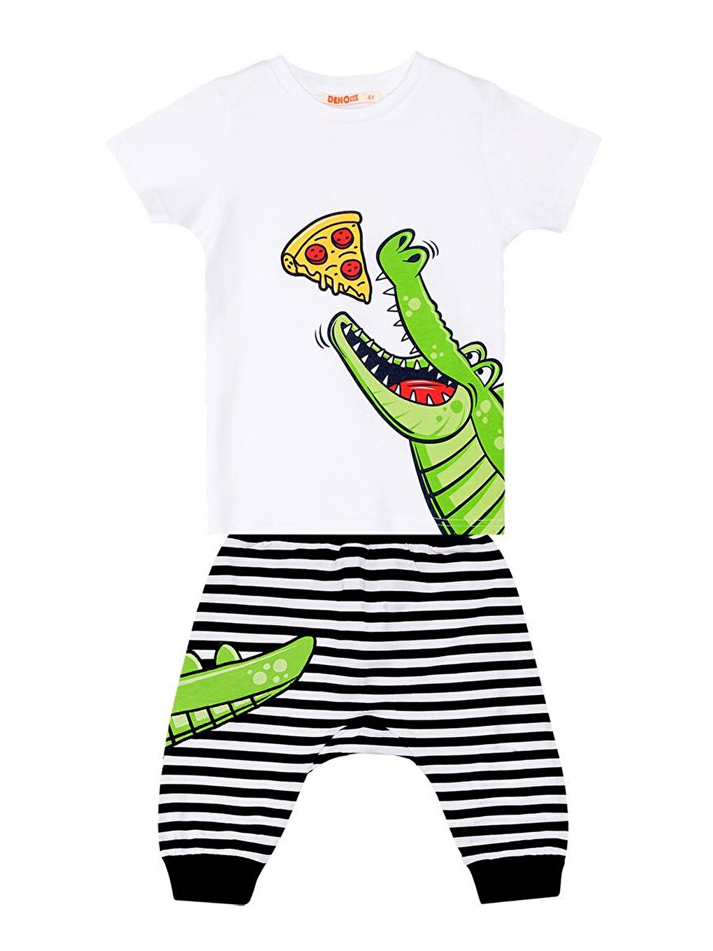 Denokids Karışık Pizzacı Timsah Baggy Takım - 2