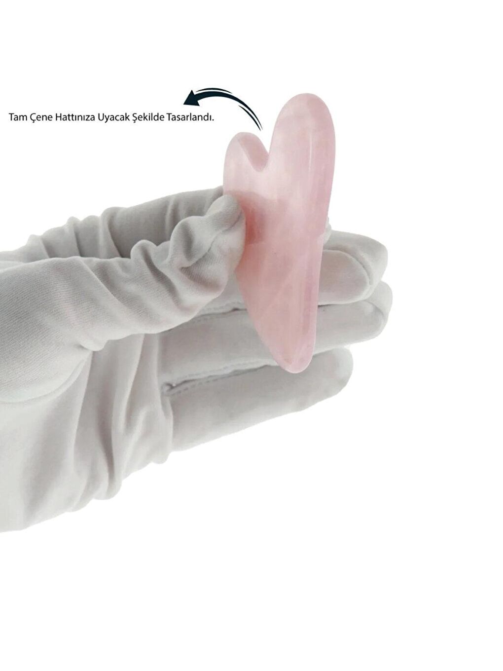 Anti-Aging C Vitaminli Cilt Bakım Serumu ve Pembe Kuvars Kalp Gua Sha Yüz Masaj Aleti-3