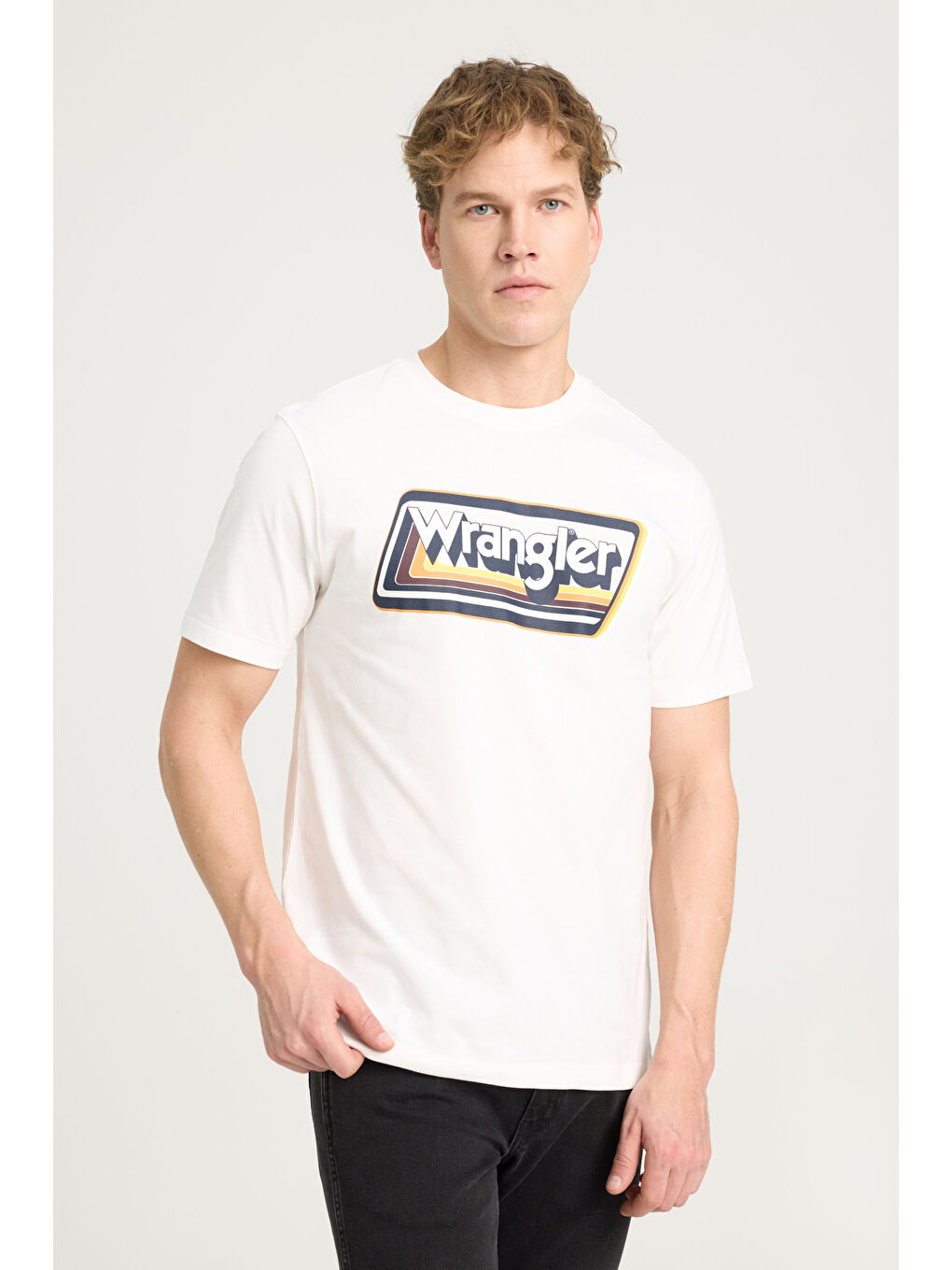 Regular Fit Bisiklet Yaka %100 Pamuk Ekru Tişört