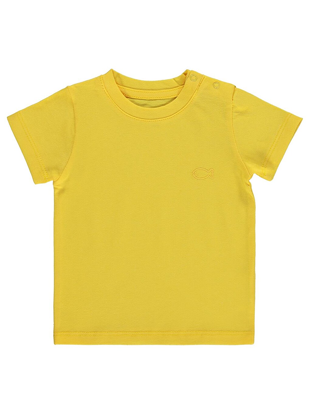 Baby Balık Nakışlı 6-18 Ay Tişört - Sarı