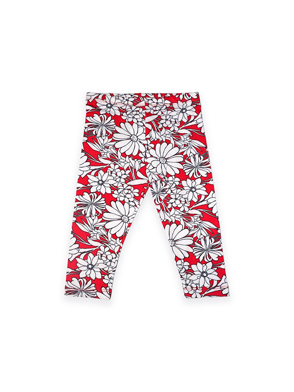 Karışık Kız Çocuk Kırmızı Zemin Beyaz Güllü Kapri
