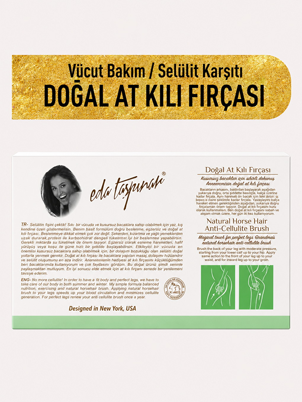 Doğal At Kılı Fırça – Kuru Fırçalama & Pürüzsüz Cilt Görünümü-1