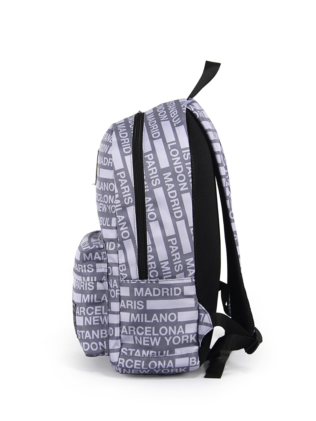 Gri Cities Ön Bölmeli Unisex Sırt Çantası-2