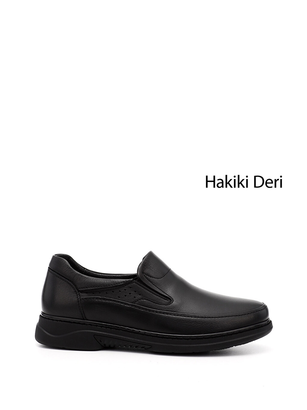 Erkek Açık Siyah Hakiki Deri Comfort Ayakkabı