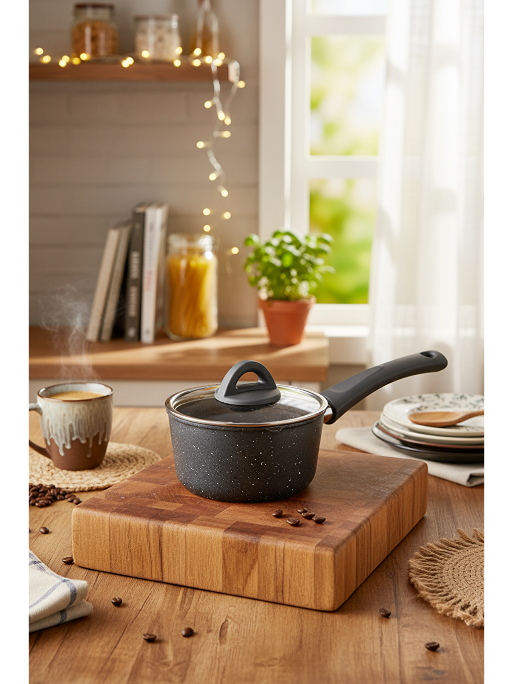 Melcor 9 Parça Granit Tencere Seti Gri-3