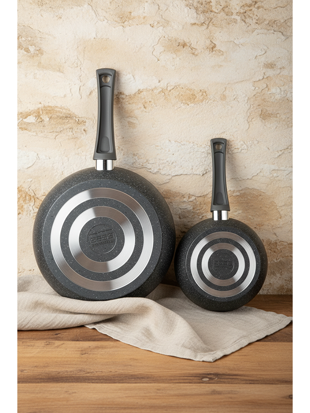 Melcor 9 Parça Granit Tencere Seti Gri-5