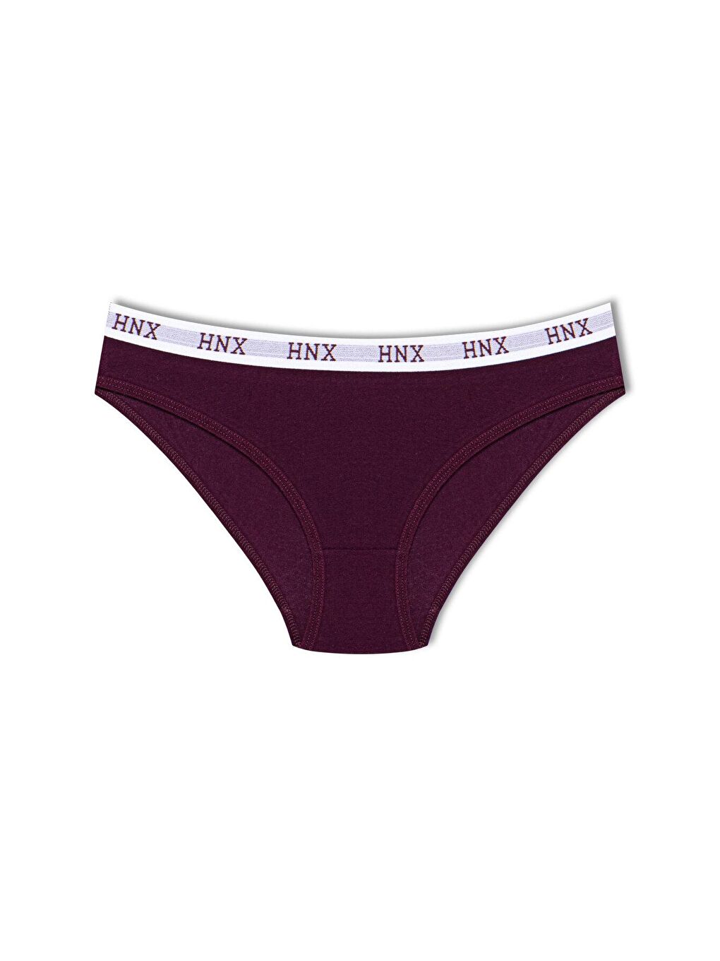 Mor Pamuklu Beli Yazılı Lastik Basic Kadın Külot