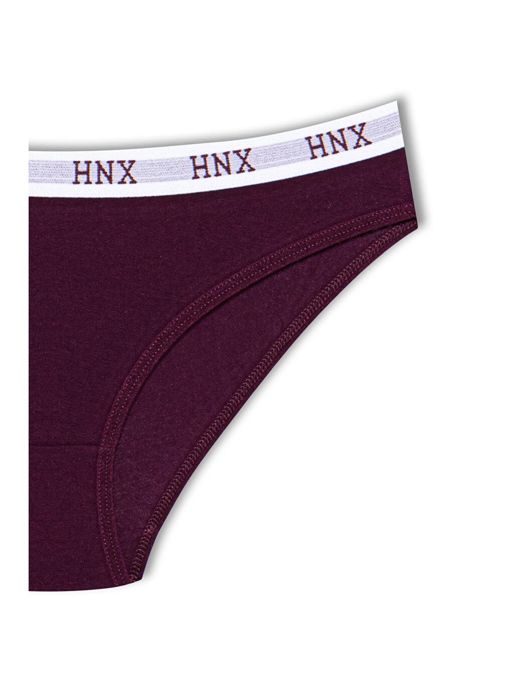 Mor Pamuklu Beli Yazılı Lastik Basic Kadın Külot-1