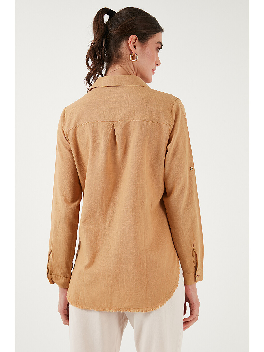 Sarı Pamuklu Regular Fit Cepli Gömlek Cf25s16992-6