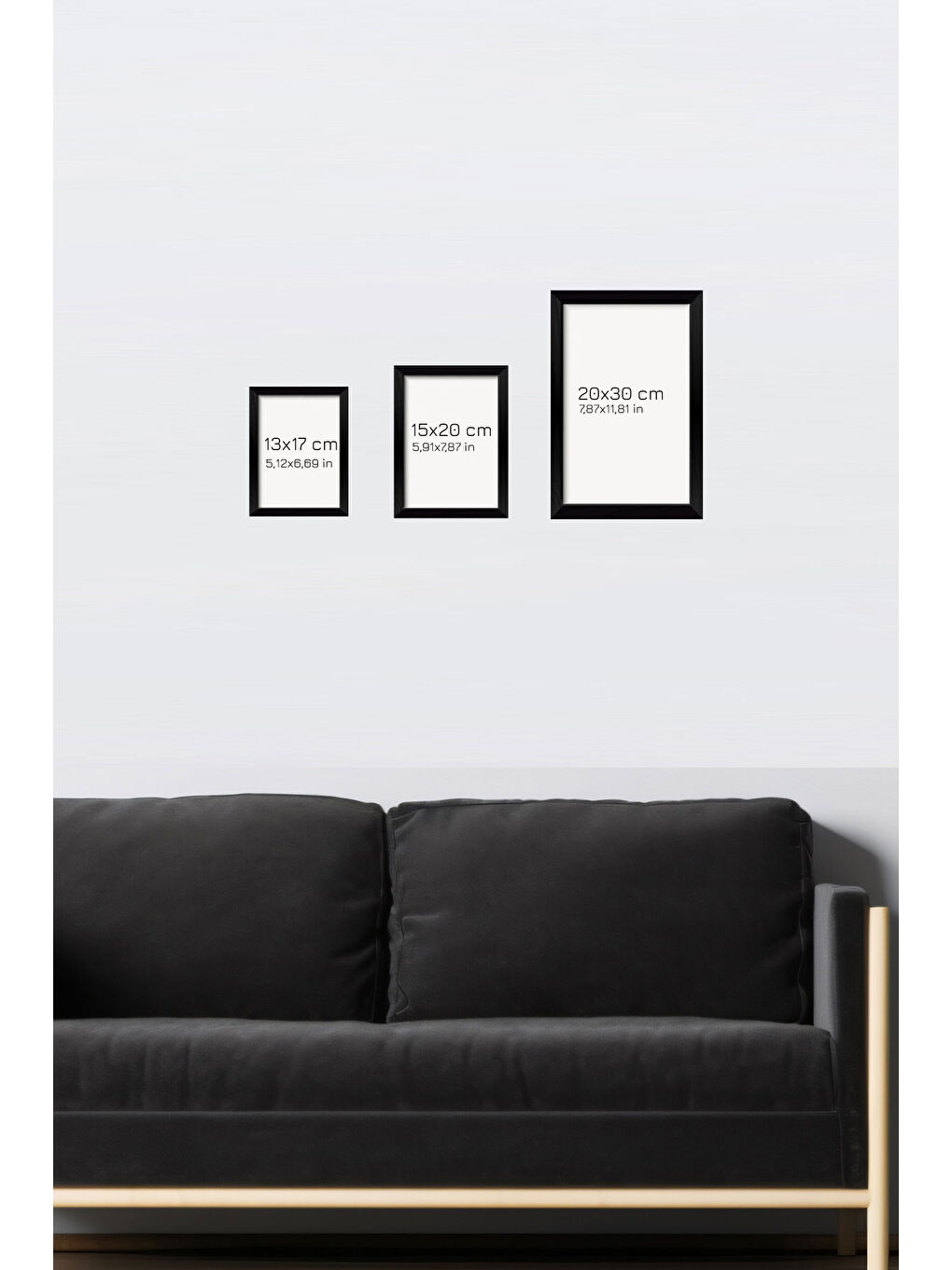 Beyaz 12 Parça Siyah Çerçeve Görünümlü Mdf Tablo Seti - 12ARTAVESSA13-1317-1