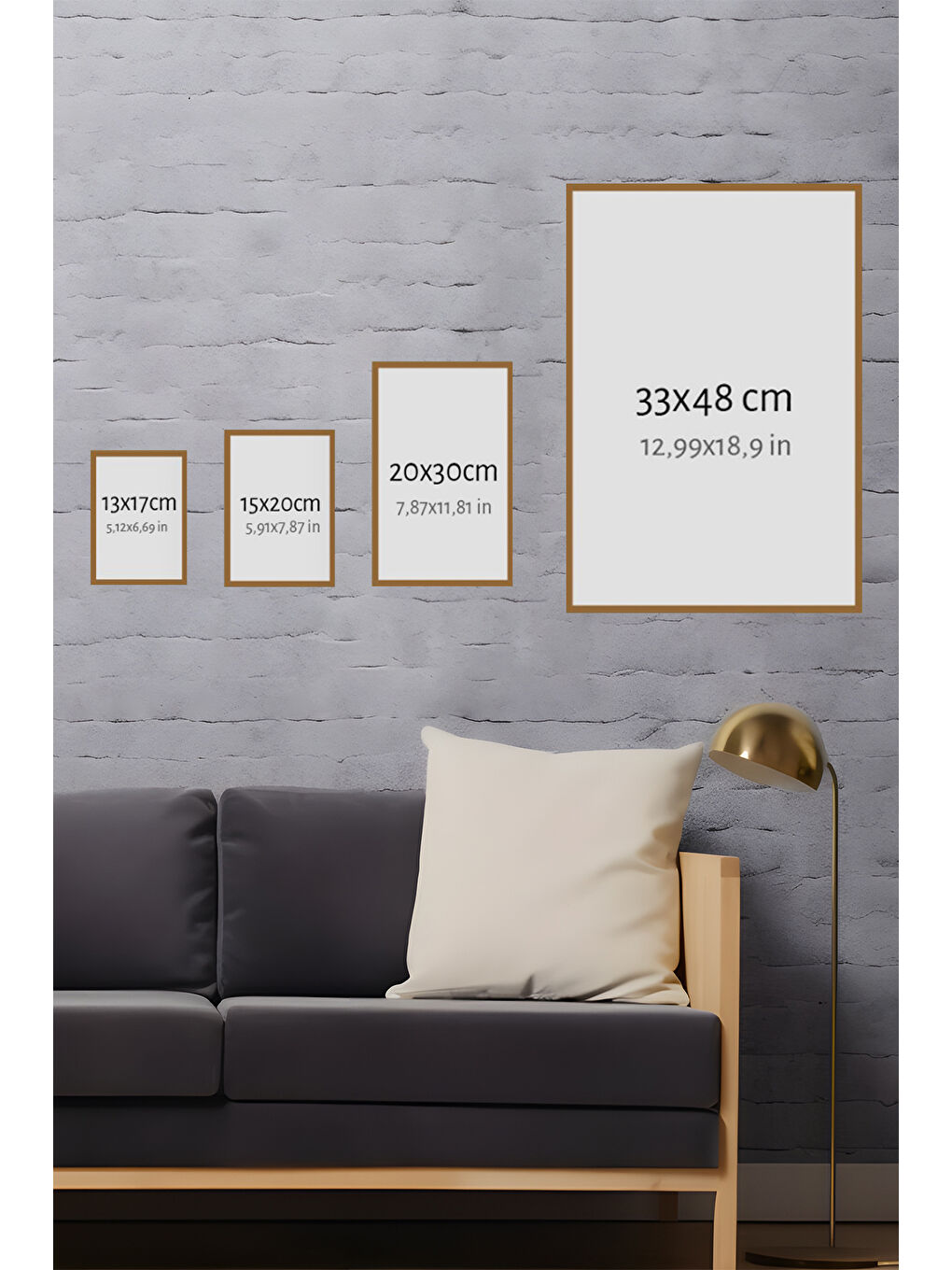 Beyaz 12 Parça Çerçeve Görünümlü Mdf Tablo Seti - 12ARTAVESSA15-1520-1