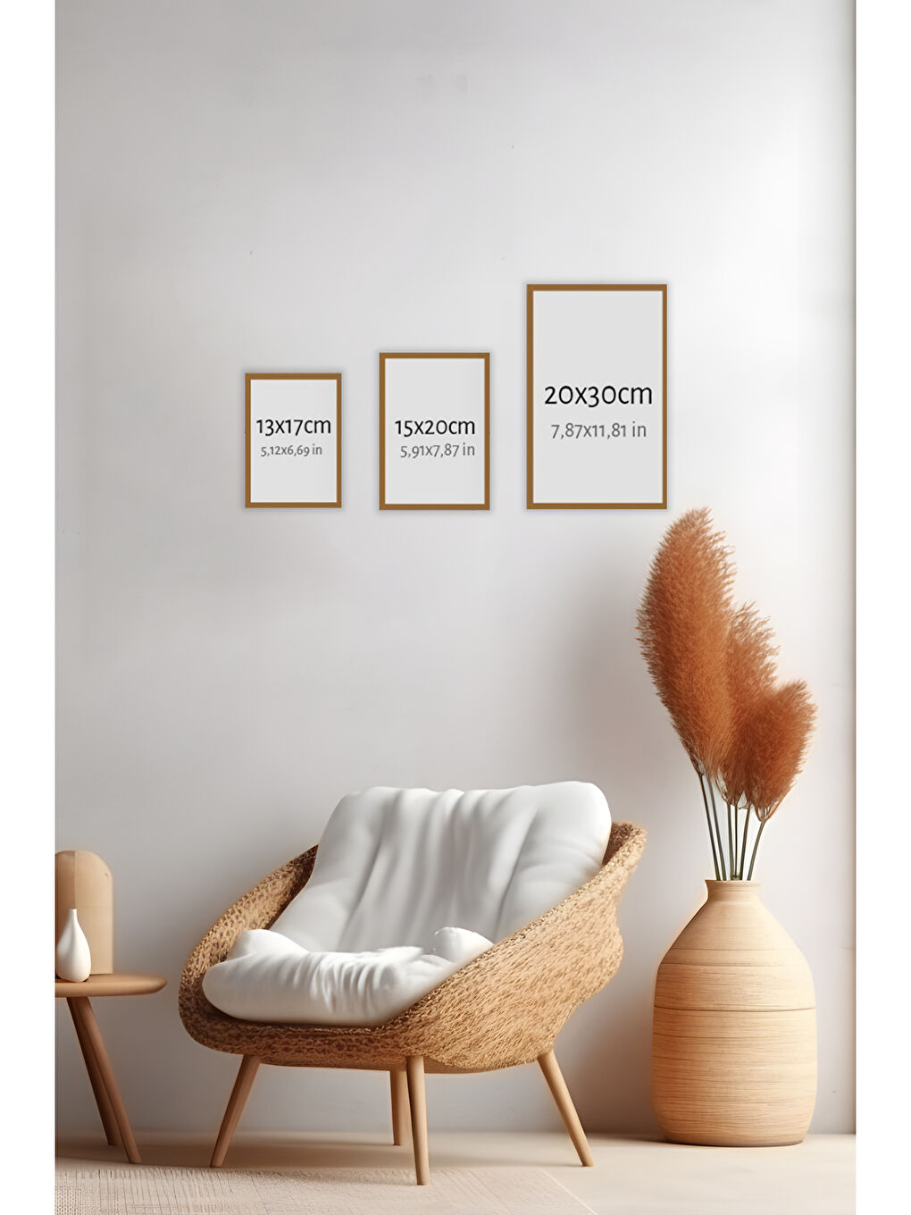 Beyaz 12 Parça Çerçeve Görünümlü Mdf Tablo Seti - 12ARTAVESSA20-1317-1