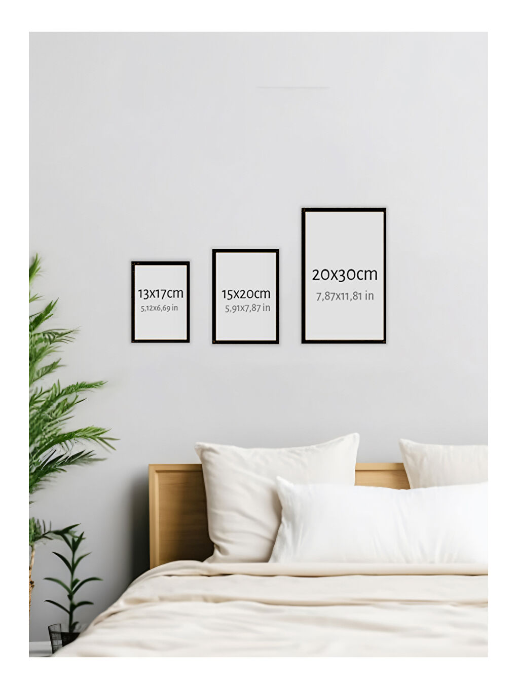 Beyaz 12 Parça Çerçeve Görünümlü Mdf Tablo Seti - 12ARTAVESSA22-1520-1