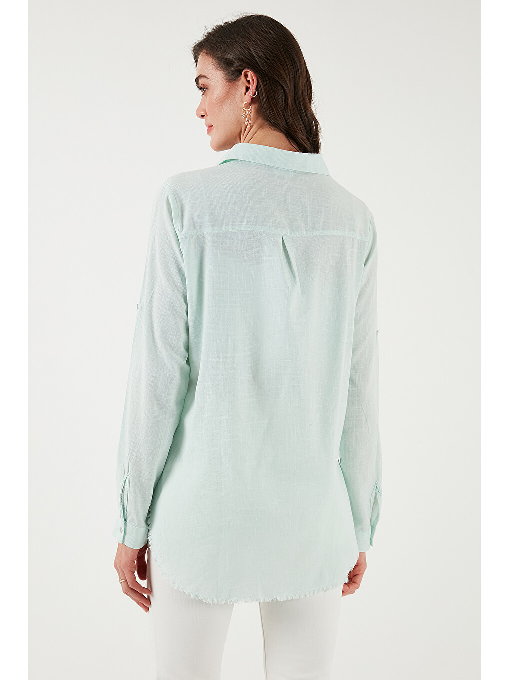 Yeşil Pamuklu Regular Fit Cepli Gömlek Cf25s16992-6