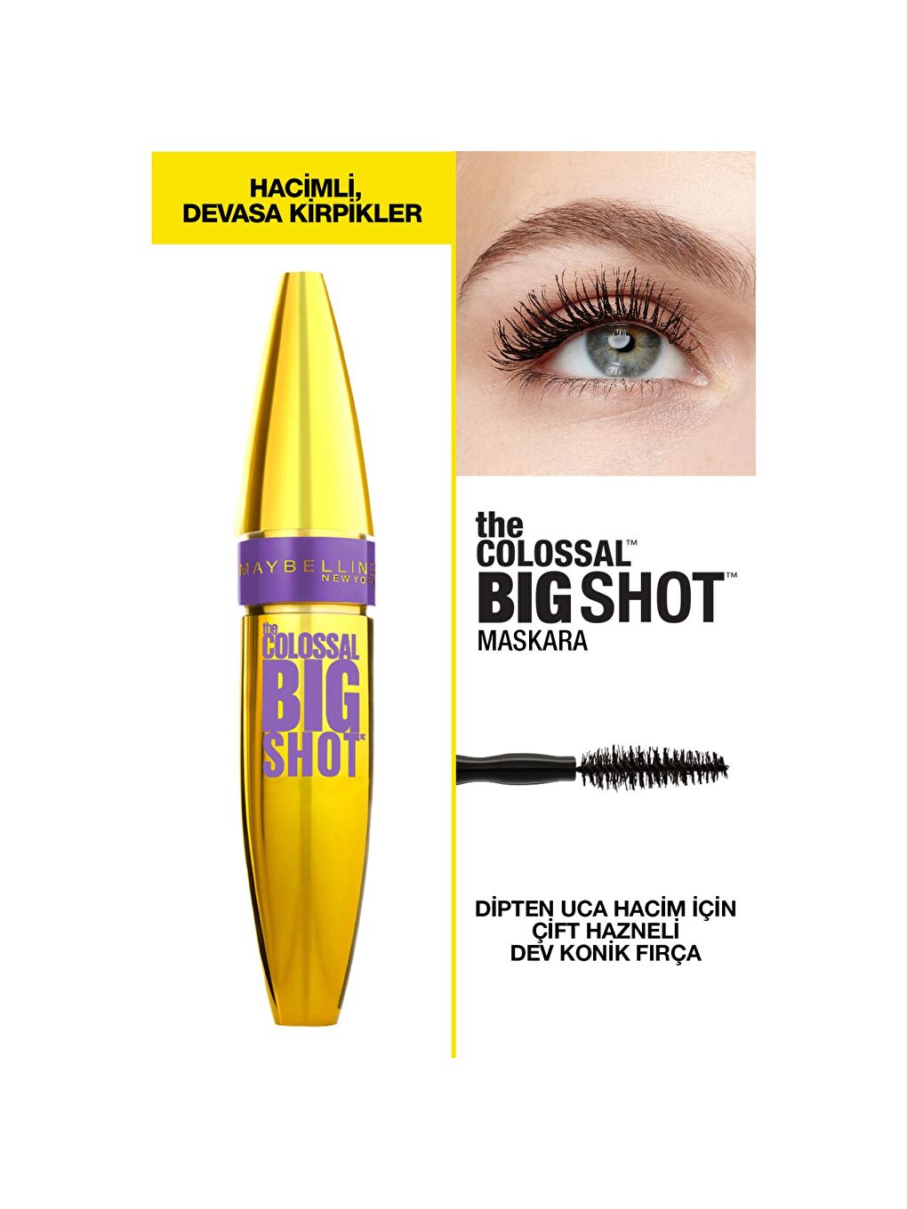 MAYBELLINE NEWYORK Siyah The Colossal Big Shot Siyah Maskara - 3