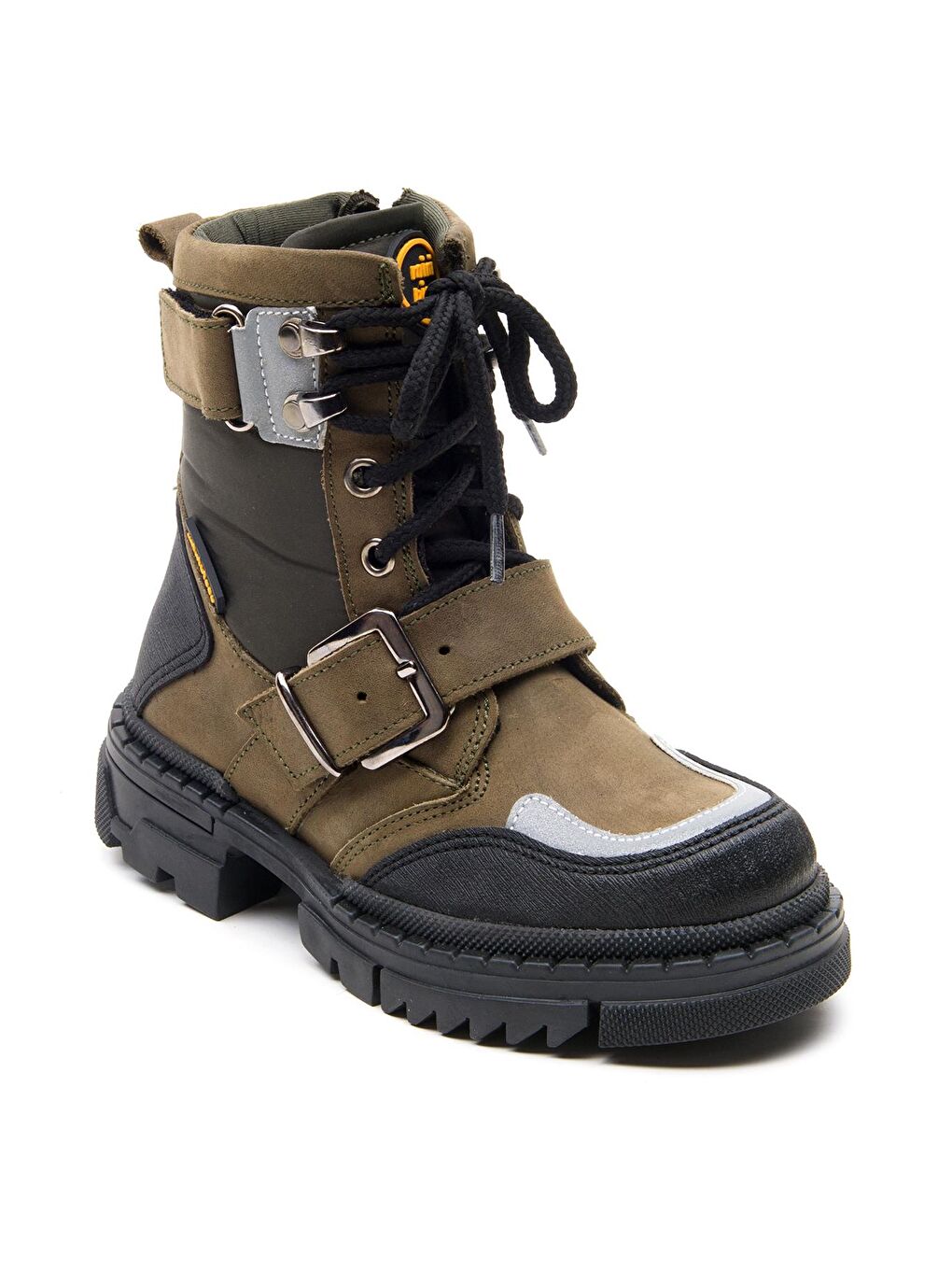 Kız Çocuk Haki Deri Ortopedik Destekli Çocuk Bot-1