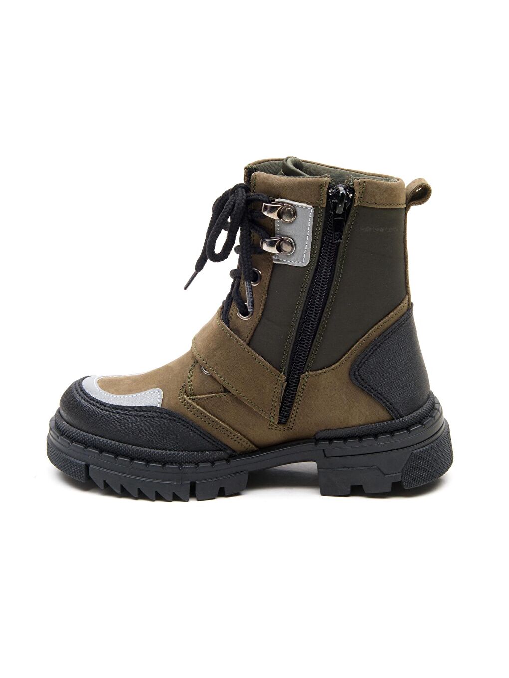 Kız Çocuk Haki Deri Ortopedik Destekli Çocuk Bot-2