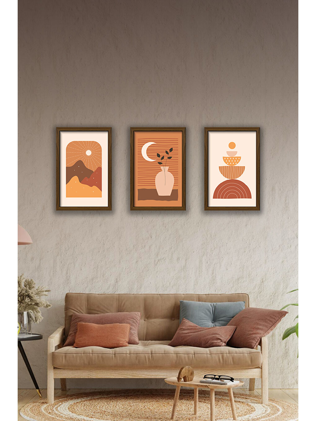 Beyaz 3 Parça Çerçeve Görünümlü Mdf Tablo Seti - 3ARTAVESSA4-1520