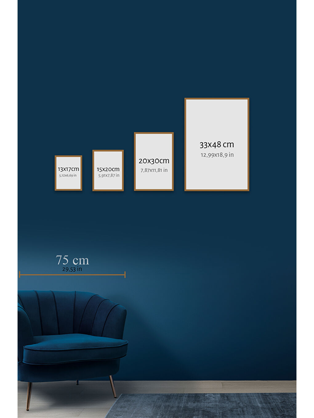 Beyaz 3 Parça Çerçeve Görünümlü Mdf Tablo Seti - 3ARTAVESSA6-1520-1