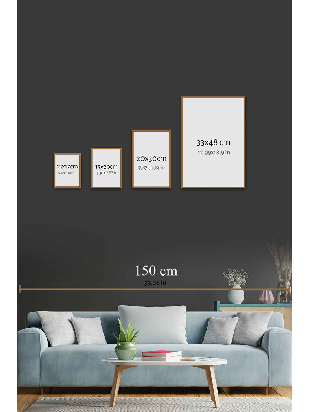 Beyaz 3 Parça Çerçeve Görünümlü Mdf Tablo Seti - 3ARTAVESSA9-1317-1