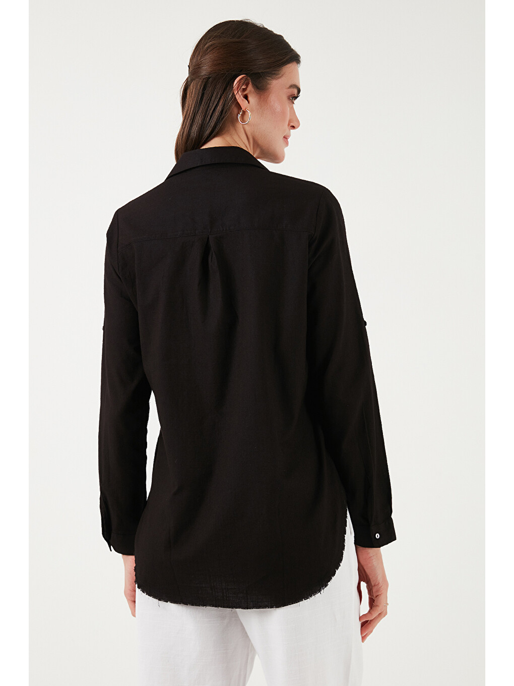 Siyah Pamuklu Regular Fit Cepli Gömlek Cf25s16992-6