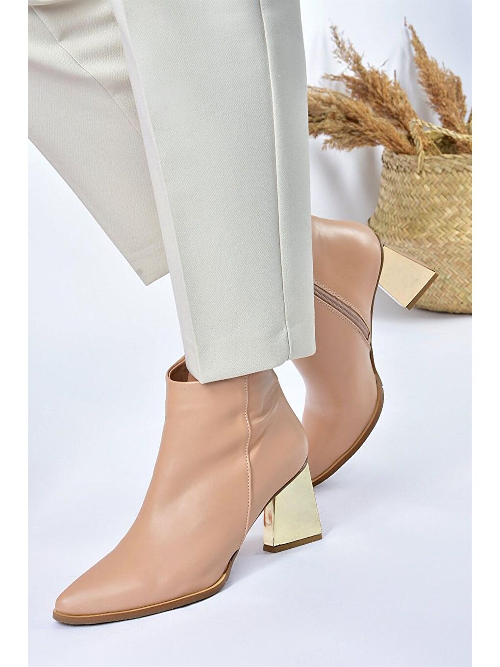 Bej L8202003 Ten Kadın Bot-4