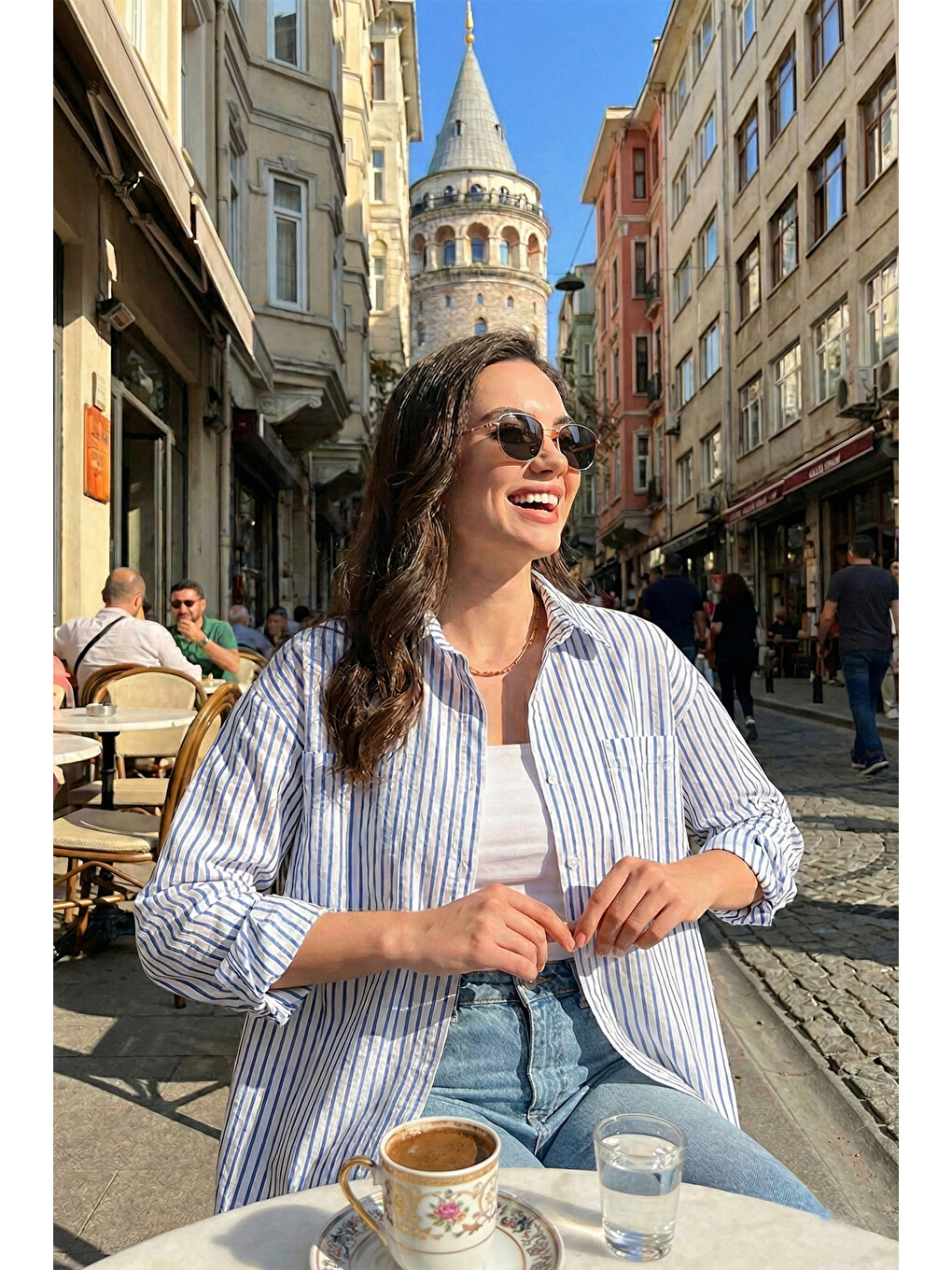 İndigo Regular Fit Uzun Kollu Çizgili Gömlek 6772875
