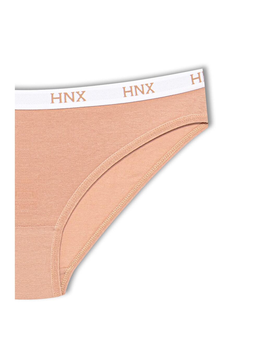 Kahverengi Pamuklu Beli Yazılı Lastik Basic Kadın Külot-1