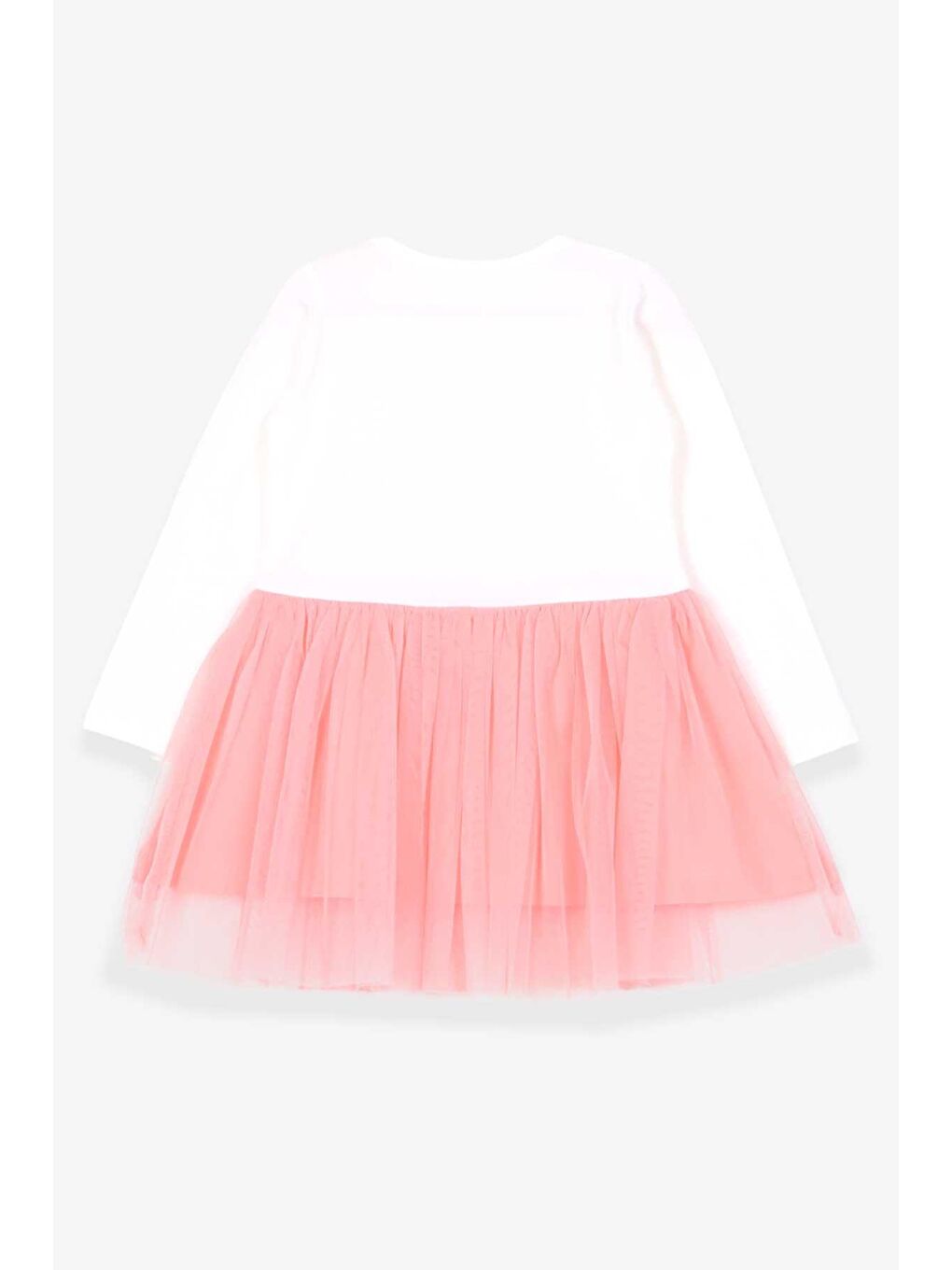 Kız Bebek Uzun Kollu Elbise  Baskılı Ekru (1.5 Yaş)-3