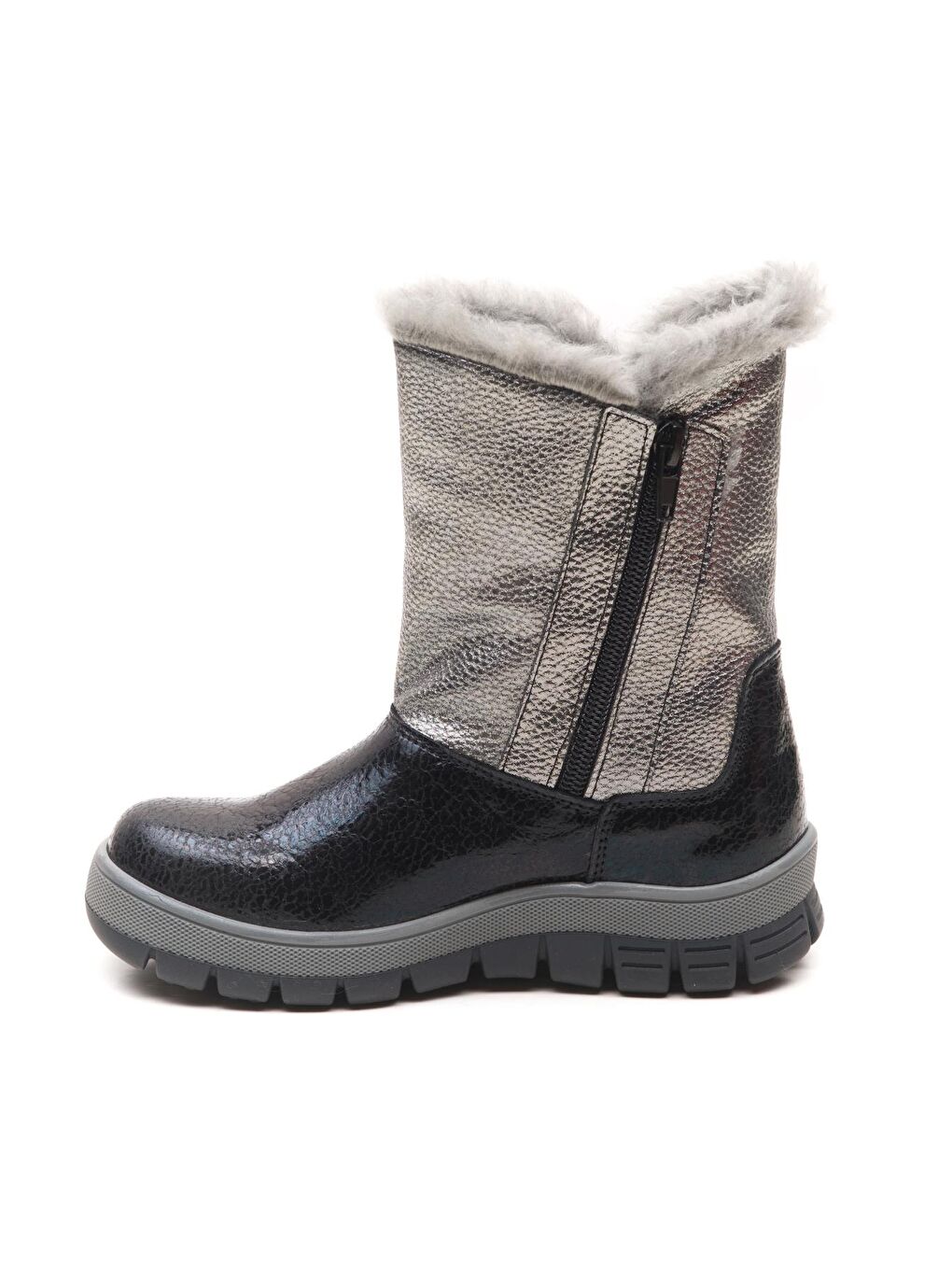 Kız Çocuk Siyah Deri Ortopedik Desteli Çocuk Çizme-3