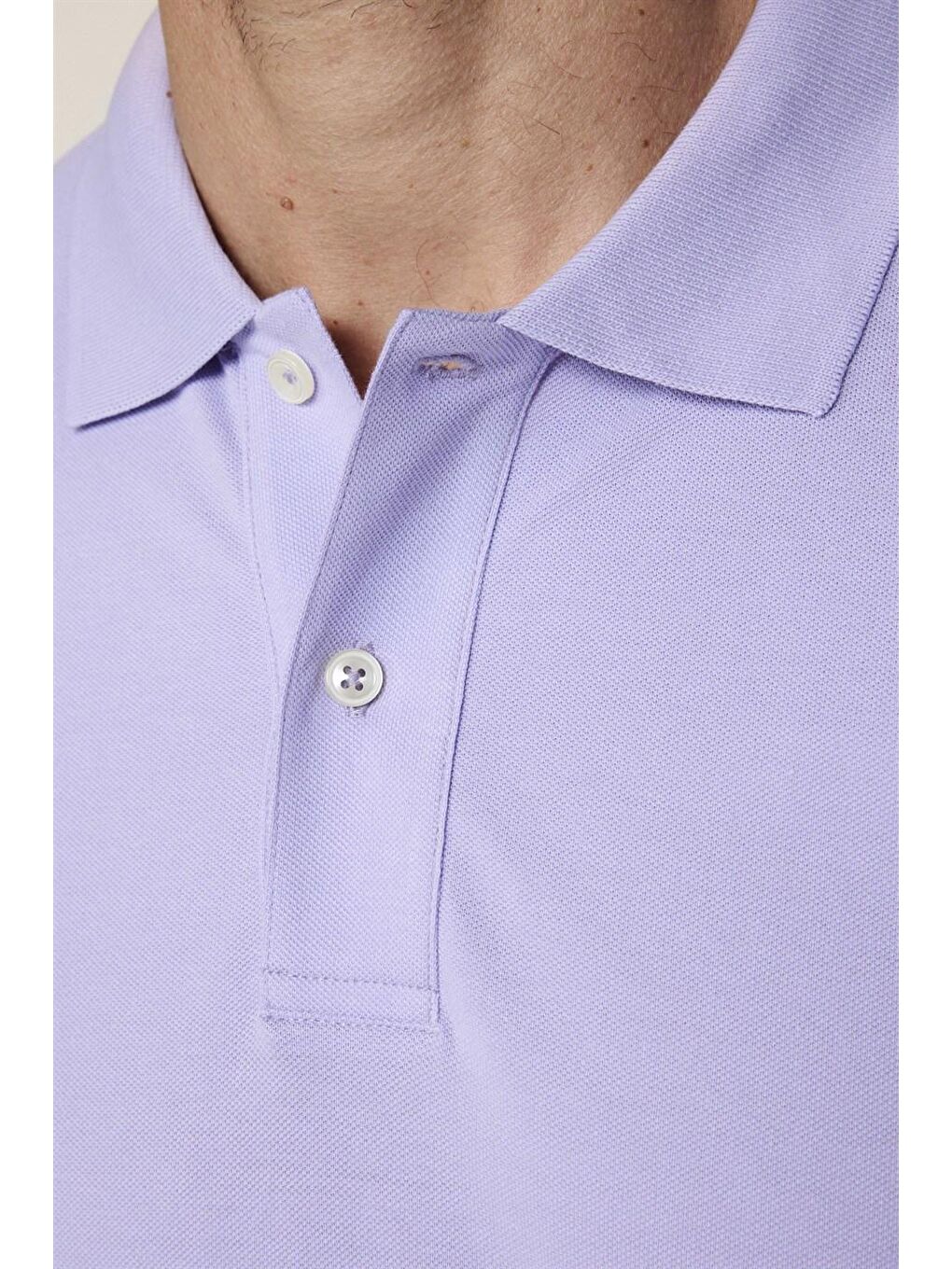 Erkek Slim Fit Dar Kesim %100 Pamuk Düz Pike Mor Polo Yaka Tişört-3