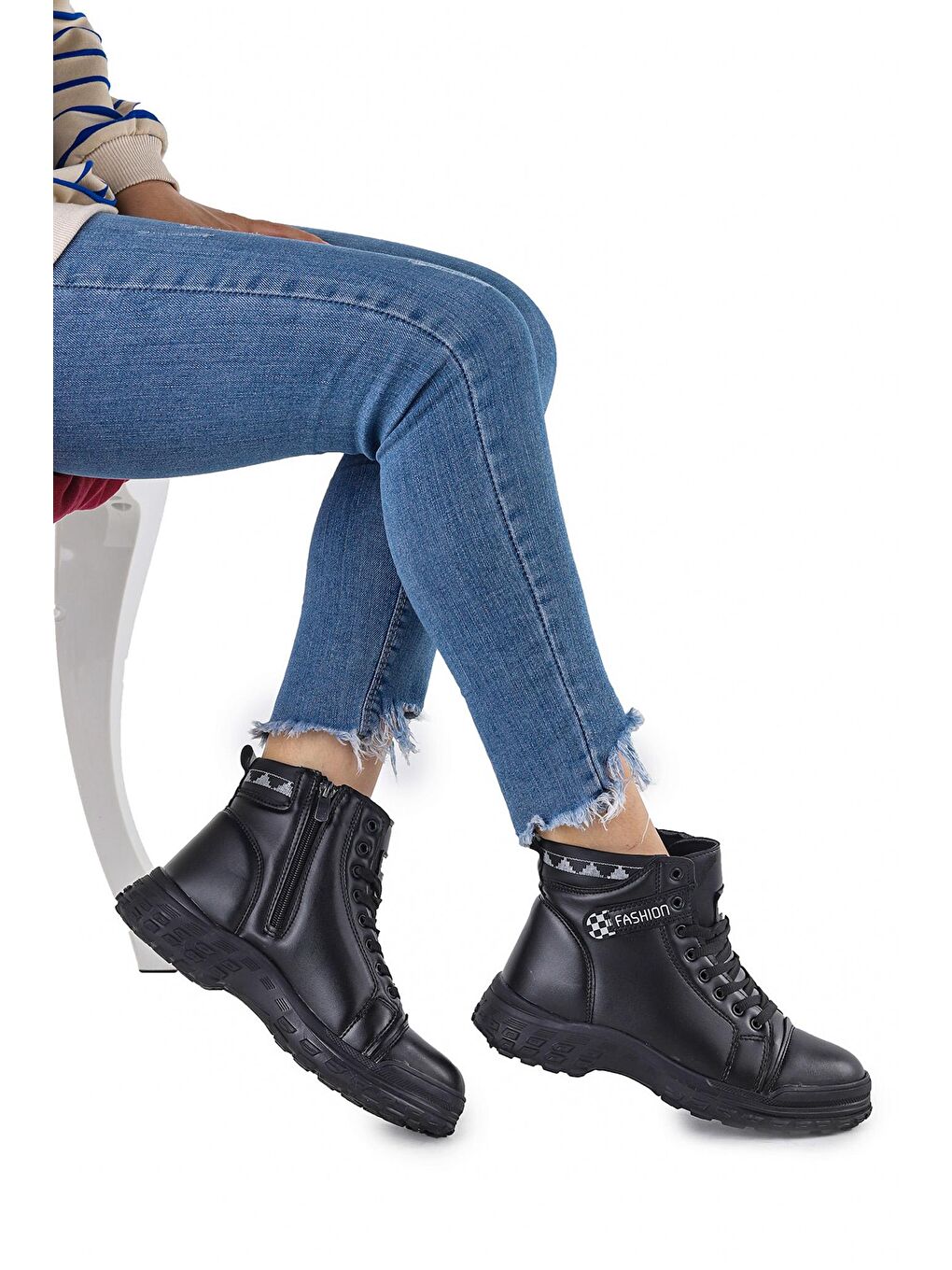 Siyah Termo Taban Kadın Bot Ayakkabı Twg 7126 Nova-2