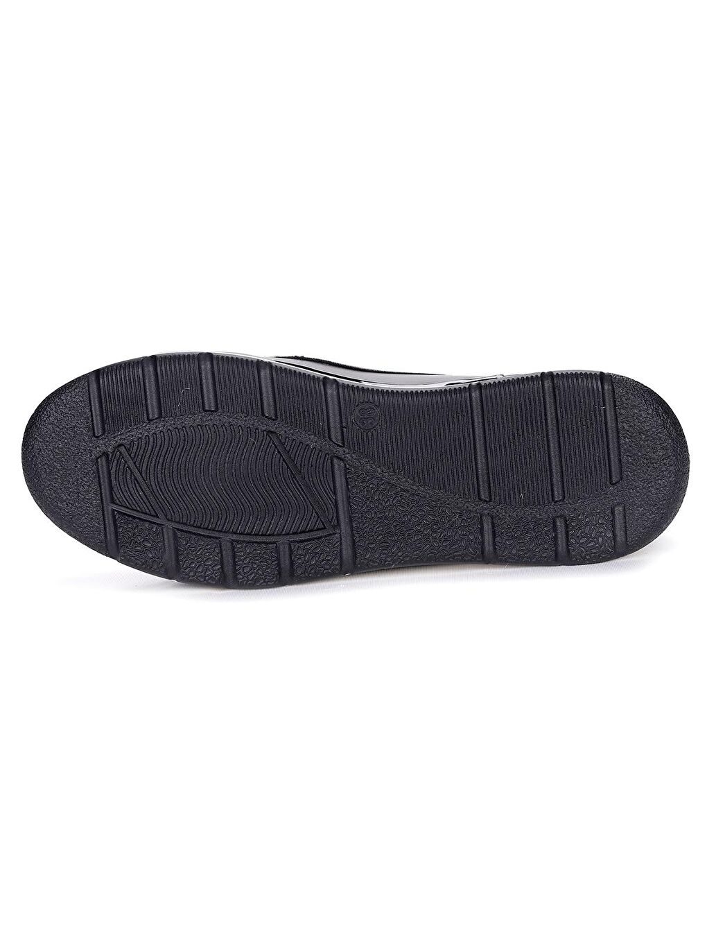 Siyah Lazer Kesim Kadın Günlük Babet Ayakkabı Cns 1023-5