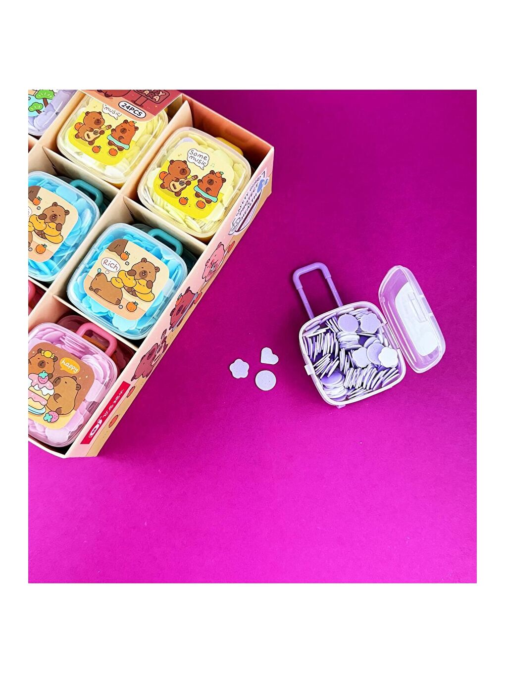 Tasarımlı Bavul Şeklinde 200 Yaprak El Sabunu-1