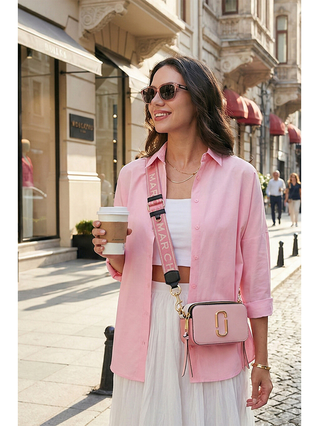 Pembe Pamuk Karışımlı Regular Fit Kadın Gömlek 6772418