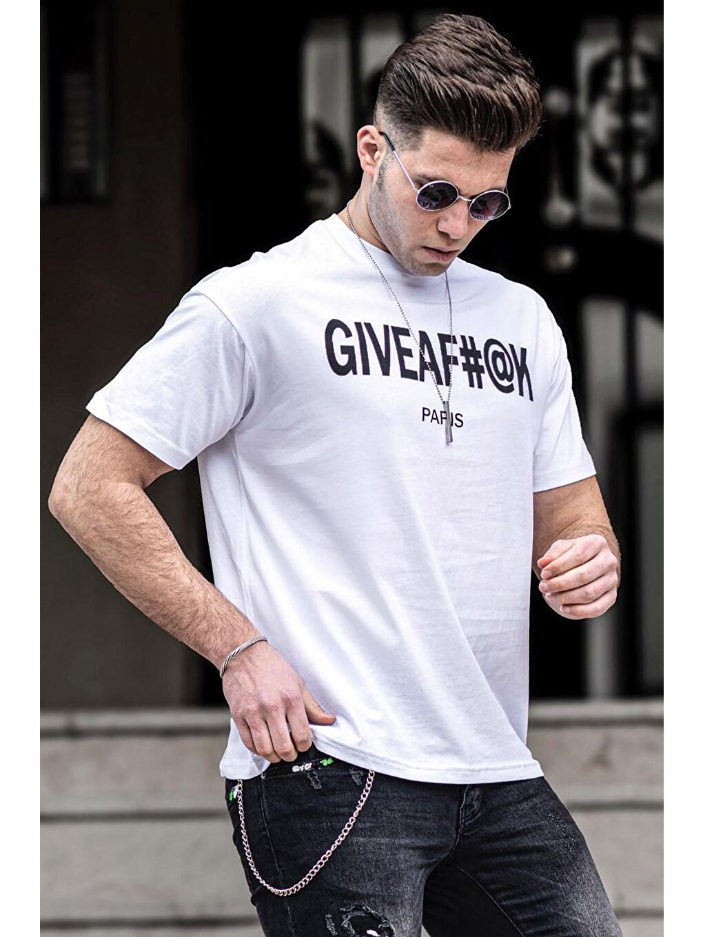 Beyaz Erkek Tişört 4969