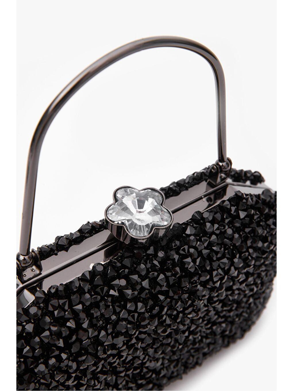Taşlı El ve Omuz Askılı Abiye Çanta Pavlina Siyah-4