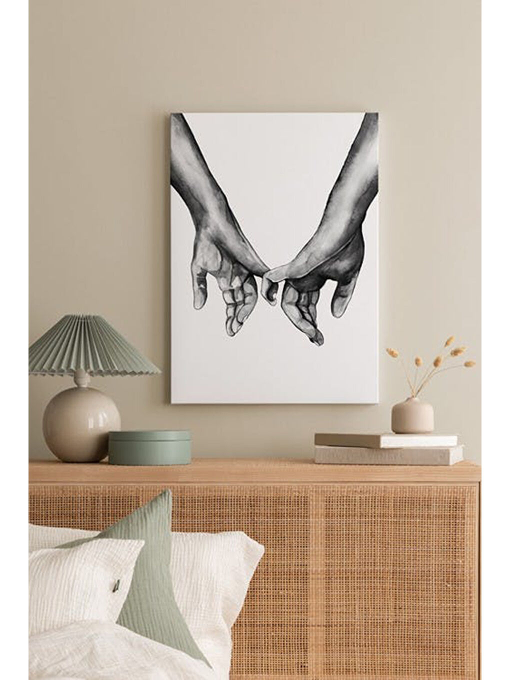 Beyaz Dekoratif Kanvas Duvar Tablo - ARTCANVAS28-4060